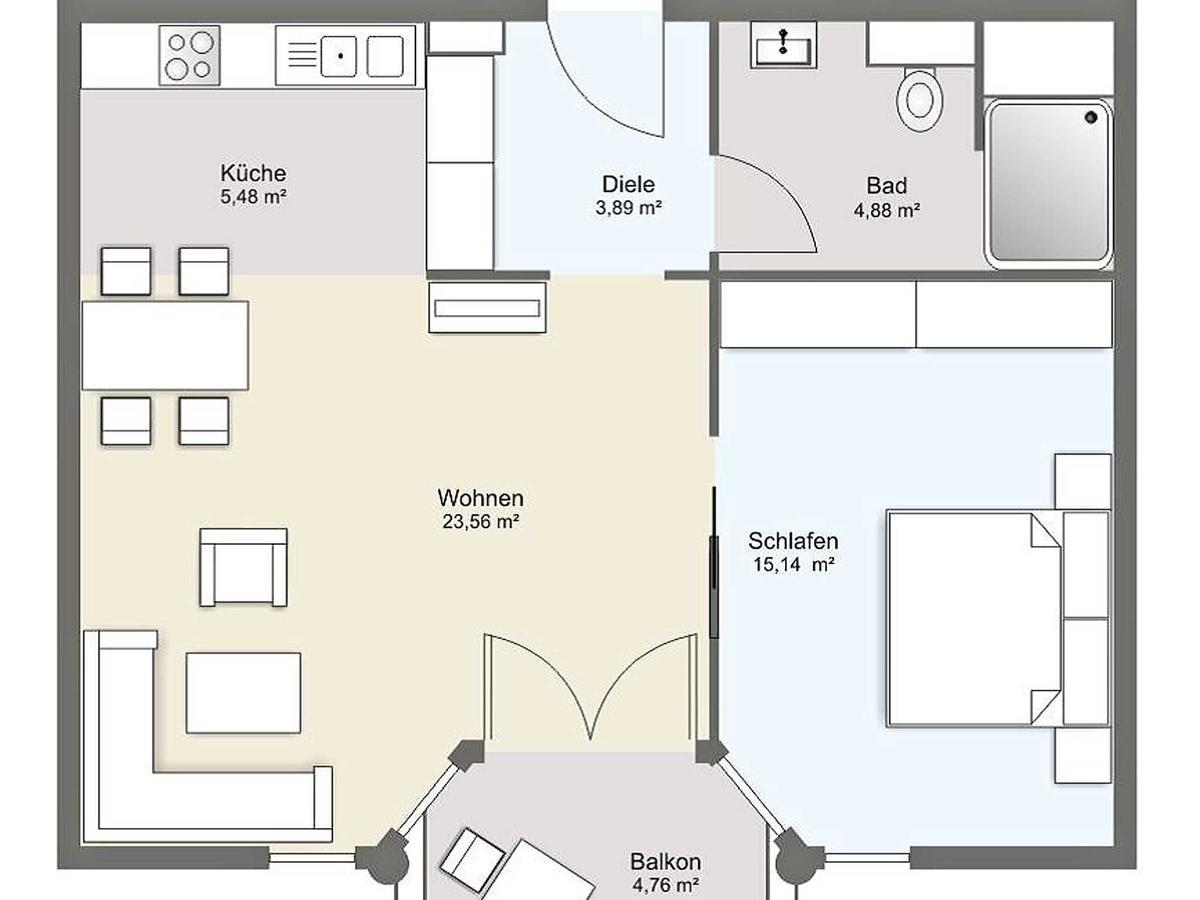 Residenz Bel Vital In Binz - Wg21 Mit Balkon Und Seitlichem Meerblick Kültér fotó
